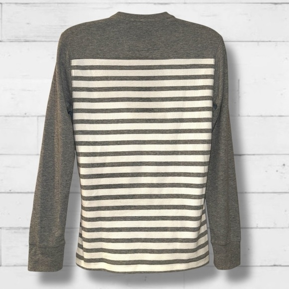Banana Republic Men’s Pullover Long Sleeve Stripe Crewneck Gray White NWT Size M - Picture 8 of 15